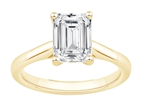 LAB Emerald cut14kt Y 2.00ct w/Si